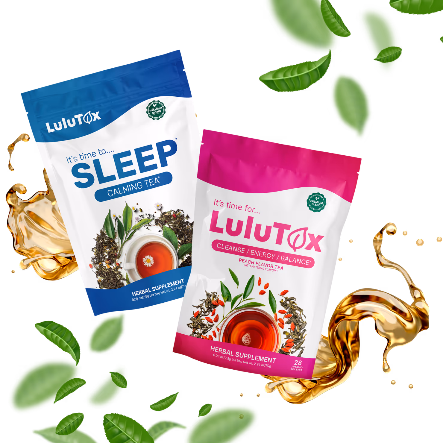 Lulutox Daily Tea and Sleep Tea packs